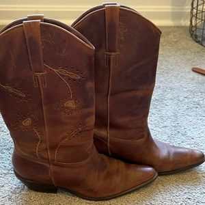 Women's Vintage Matisse Footwear Leather Cowboy Boots - Size 9.5